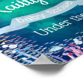 Onder het Zee | Ocean Thmed Baby shower Welcome Poster (Hoek)