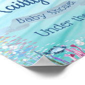Onder het Zee | Ocean Thmed Baby shower Welcome Poster (Hoek)