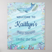 Onder het Zee | Ocean Thmed Baby shower Welcome Poster (Voorkant)