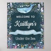 Onder het Zee | Ocean Thmed Baby shower Welcome Poster (Voorkant)