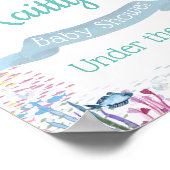 Onder het Zee | Ocean Thmed Baby shower Welcome Poster (Hoek)