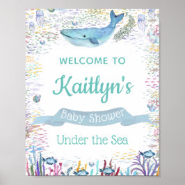 Onder het Zee | Ocean Thmed Baby shower Welcome Poster