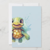 Onder het Zee Ocean Turtle Boys Verjaardagsfeest Kaart (Achterkant)