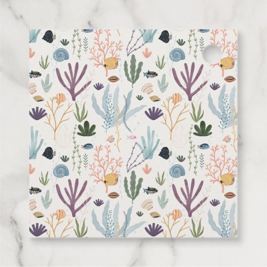 Onder het Zee Ocean Verjaardagsfeestgunsten Bedankjes Labels (Achterkant)