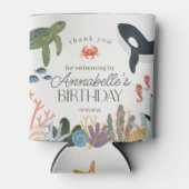 Onder het Zee Ocean Verjaardagsfeestgunsten Blikjeskoeler (Voorkant)