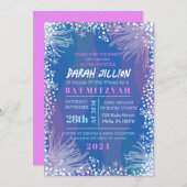 ONDER HET ZEE Ocean Water Bat Mitzvah Kaart (Voorkant / Achterkant)