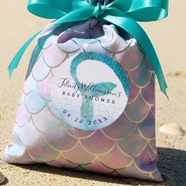 Onder het Zee Ocean Waterverf Zeemeermin Baby show Ronde Sticker