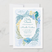 Onder het Zee Ocean Waves Seahorse Twins Boys Kaart (Voorkant)