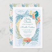 Onder het Zee Ocean Waves Seahorse Twins Meisjes Kaart (Voorkant / Achterkant)