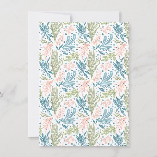 Onder het Zee Ocean Waves Seahorse Twins Meisjes Kaart (Achterkant)