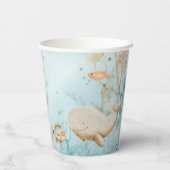 Onder het Zee Ocean Whale Baby shower Papieren Bekers (Achterkant)