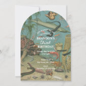 Onder het Zee Ocean Zee Animal retro Birthday Kaart (Voorkant)