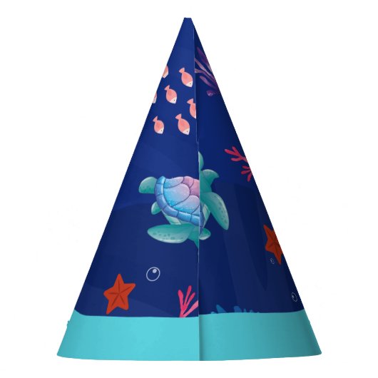 Onder het Zee Ocean Zee Creatures Feesthoedjes (Achterkant)