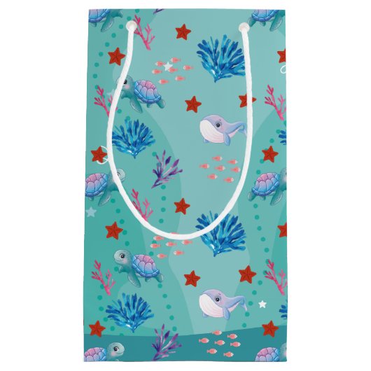 Onder het Zee Ocean Zee Creatures Klein Cadeauzakje (Voorkant)