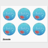 Onder het Zee Ocean Zee Creatures Ronde Sticker (Vel)
