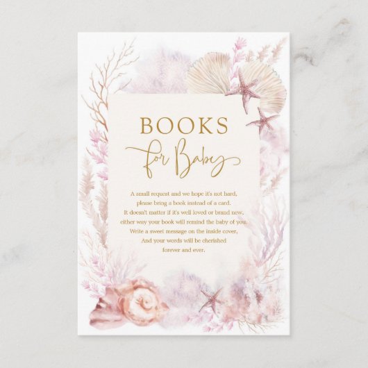 Onder het Zee Ocean Zeemeermin Boeken voor Baby Me Informatiekaartje (Voorkant)