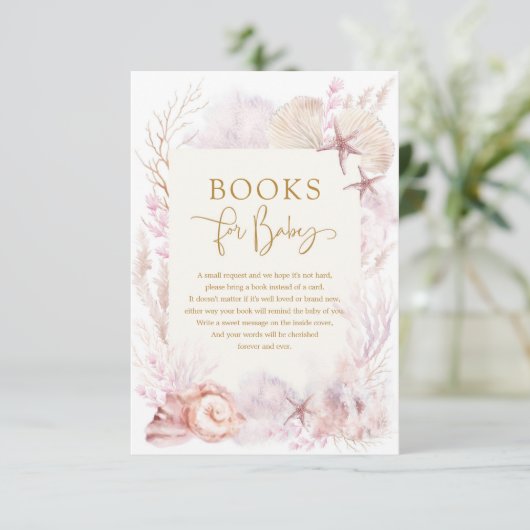 Onder het Zee Ocean Zeemeermin Boeken voor Baby Me Informatiekaartje (Staand voorkant)