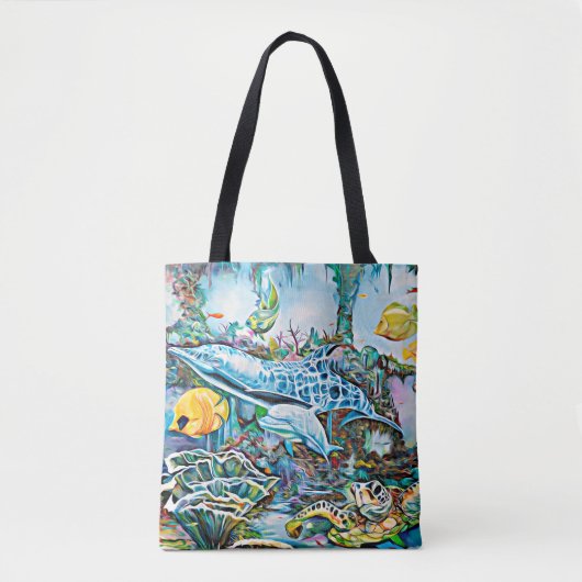 Onder het Zee Oceanic See Creature Canvas tas (Voorkant)