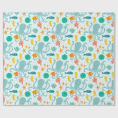 Onder het Zee Octopus and Fish Cadeaupapier (Vlak)