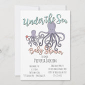 Onder het Zee Octopus Baby shower Kaart (Voorkant)