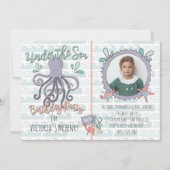 Onder het Zee Octopus Birthday Party Afbeelding In Kaart (Voorkant)