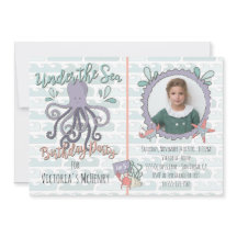 Onder het Zee Octopus Birthday Party Afbeelding In