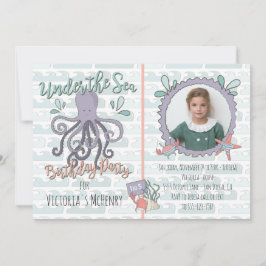 Onder het Zee Octopus Birthday Party Afbeelding In Kaart