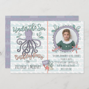 Onder het Zee Octopus Birthday Party Afbeelding In Kaart