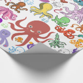 Onder het Zee Octopus Boutique Gift Wrap Cadeaupapier (Hoek)