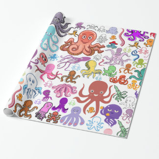 Onder het Zee Octopus Boutique Gift Wrap Cadeaupapier