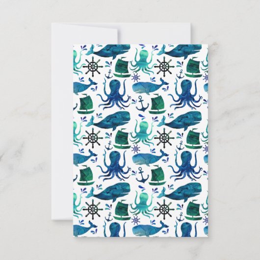 Onder het Zee Octopus Marine Nautical Bedankt (Achterkant)