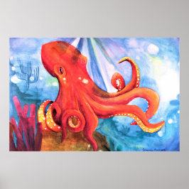 Onder het Zee Octopus Poster