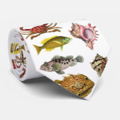 onder het zee octopus, schelpen, vissen, krab stropdas (Opgerold)