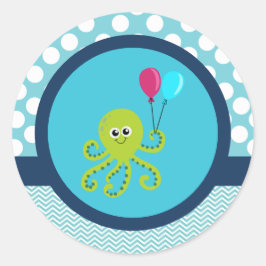 Onder het Zee Octopus Stickers - Feestgunsten