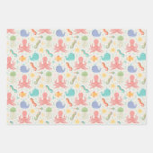 Onder het Zee Octopus Zee Horse Whale Starfish Inpakpapier Vel (Voorkant)