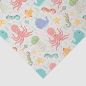 Onder het Zee Octopus Zee Horse Whale Starfish Tissuepapier (Detail)