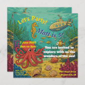 Onder het Zee - Onderzeeër Feestdagenkaart (Voorkant / Achterkant)