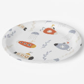 Onder het Zee | Onderzeeër Party Borden Papieren Bordje (Gekanteld)