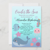 Onder het Zee One Ocean Beach Meisjes Eerste Verja Kaart (Voorkant)