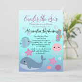 Onder het Zee One Ocean Beach Meisjes Eerste Verja Kaart (Staand voorkant)