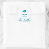 Onder het Zee Oneder het zee Ocean Animals Vierkante Sticker (Tas)