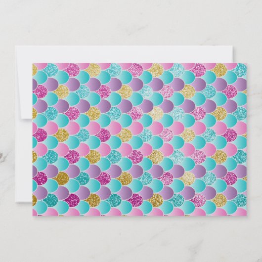 Onder het Zee onze kleine zeemeermin verjaardag fo Kaart (Achterkant)