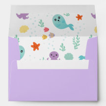 Onder het Zee Paars Baby shower viswater