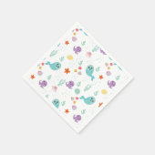 Onder het Zee Paars Baby shower viswater Servet (Hoek)