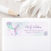 Onder het Zee Paarse Blauwgroen Kleine Zeemeermin  Etiket (Insitu)