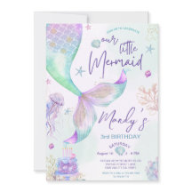 Onder het Zee Paarse Blauwgroen Kleine Zeemeermin 