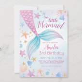 Onder het Zee Paarse Blauwgroen Kleine Zeemeermin  Kaart (Voorkant)