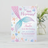 Onder het Zee Paarse Blauwgroen Kleine Zeemeermin  Kaart (Staand voorkant)