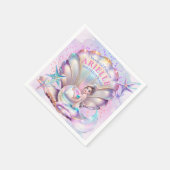 Onder het Zee Paarse & Blauwgroen Zeemeermin Birth Servet (Hoek)