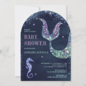 Onder het Zee Paarse Zeemeermin Arch Navy Baby sho Kaart (Voorkant)